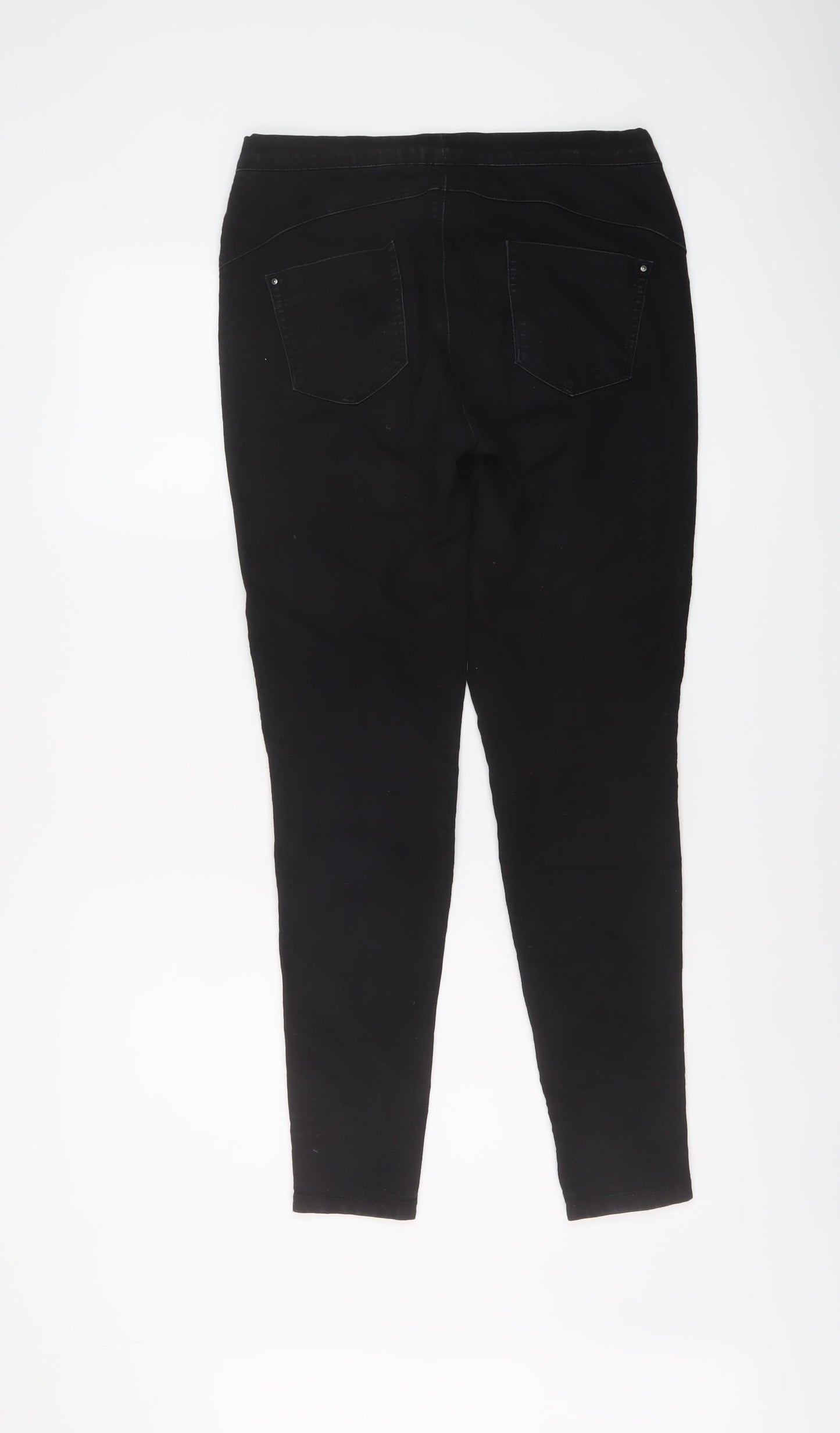 Denim & Co. Womens Black Cotton Jegging Jeans Size 10 L28 in Regular
