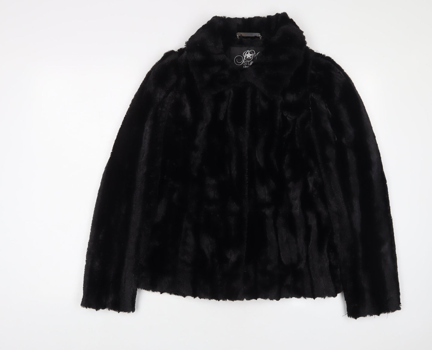 Debenhams Womens Black Jacket Size 10 Hook & Eye