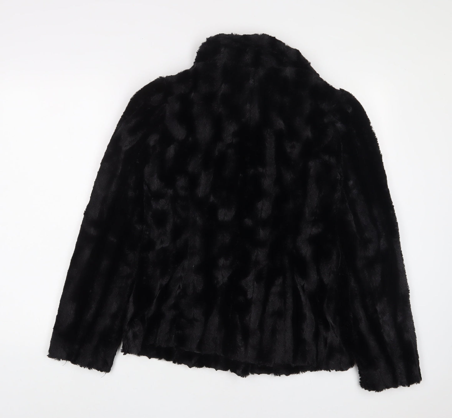 Debenhams Womens Black Jacket Size 10 Hook & Eye