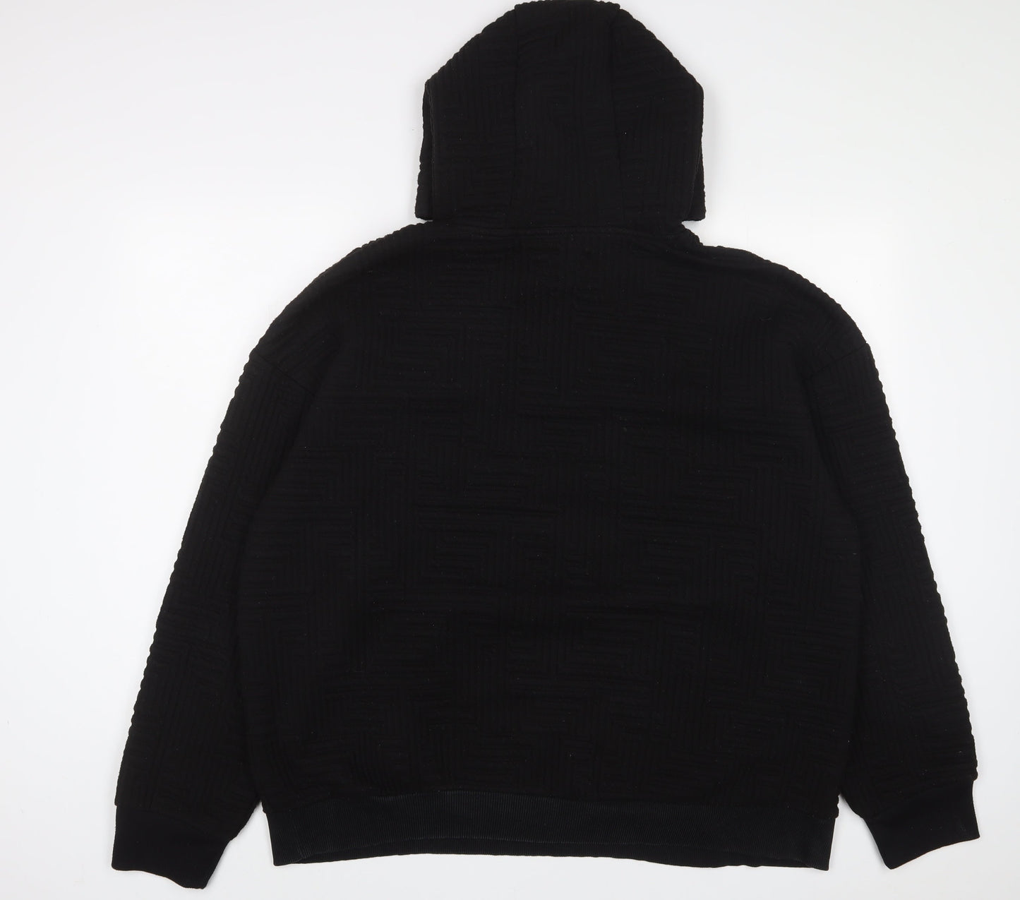 RESERVED Mens Black Polyester Pullover Hoodie Size 2XL - Pockets