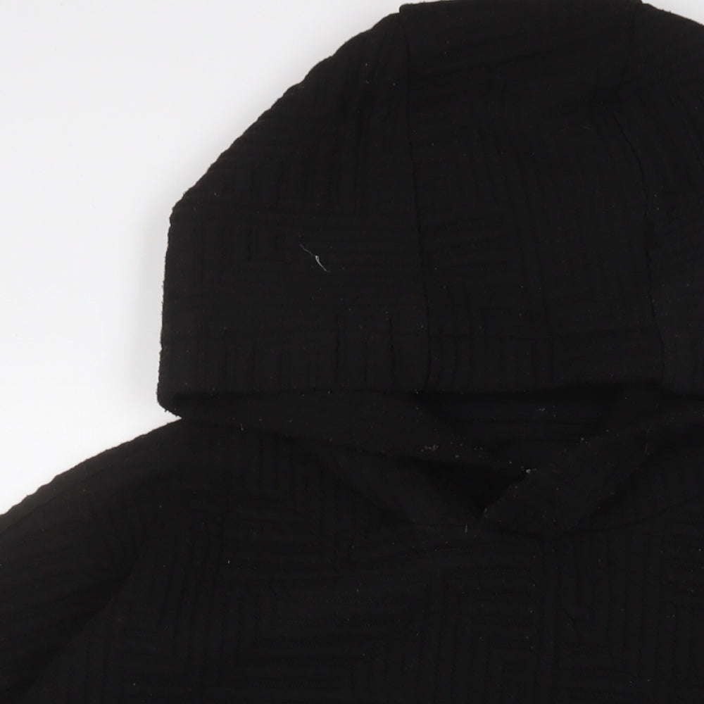 RESERVED Mens Black Polyester Pullover Hoodie Size 2XL - Pockets
