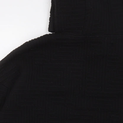 RESERVED Mens Black Polyester Pullover Hoodie Size 2XL - Pockets