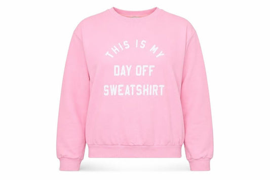 MyNelly Womens Pink Cotton Pullover Sweatshirt Size S Pullover - This is my day off sweatshirt