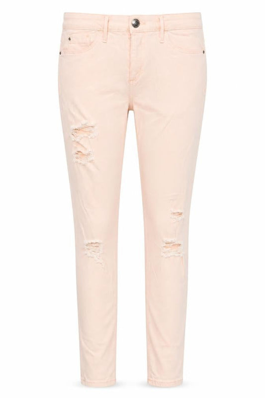 River Island Womens Pink Cotton Skinny Jeans Size 12 L28 in Regular Zip