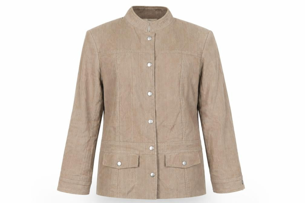 Klass Womens Beige Jacket Size 12 Button