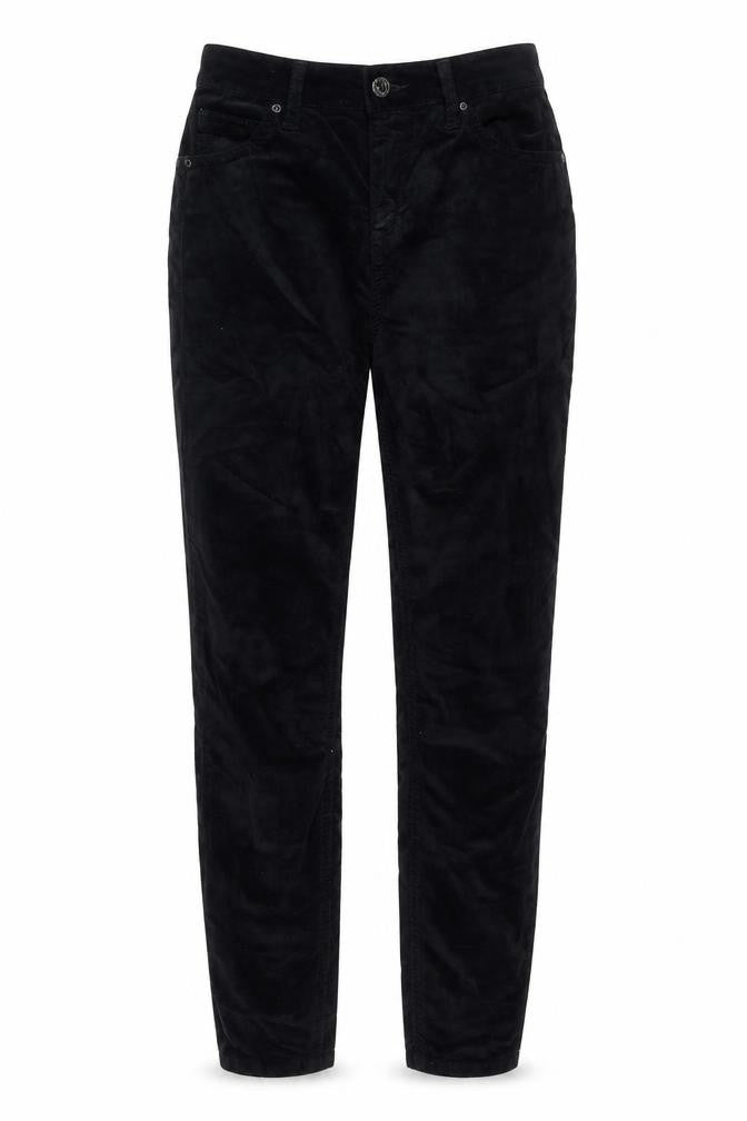 Topshop Womens Black Cotton Trousers Size 26 in L32 in Regular Zip