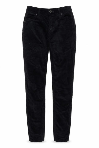 Topshop Womens Black Cotton Trousers Size 26 in L32 in Regular Zip