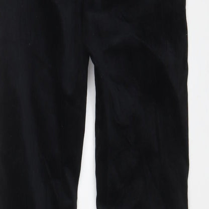 Topshop Womens Black Cotton Trousers Size 26 in L32 in Regular Zip
