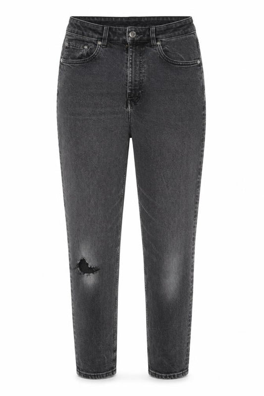 Weekday Womens Grey Cotton Tapered Jeans Size 28 in L29 in Regular Zip