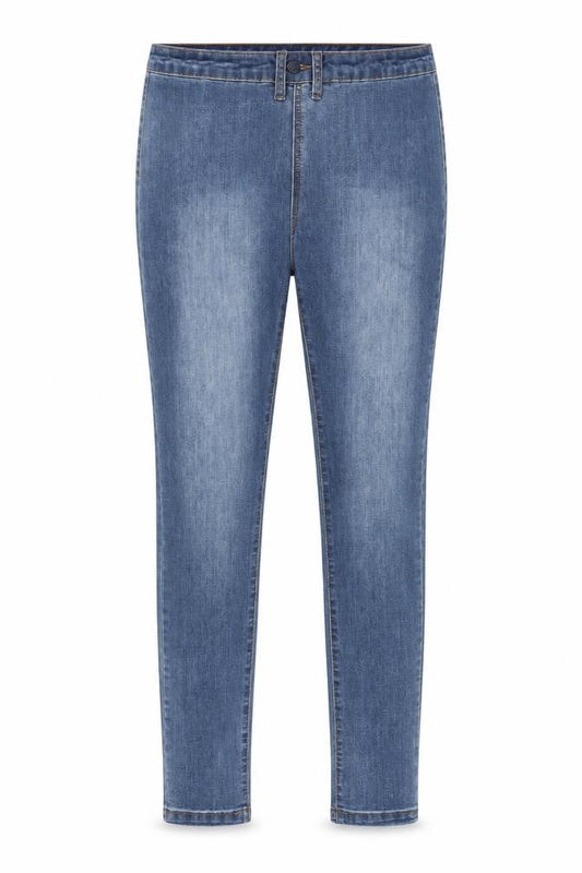 Madonna Womens Blue Cotton Skinny Jeans Size L L28 in Regular Zip