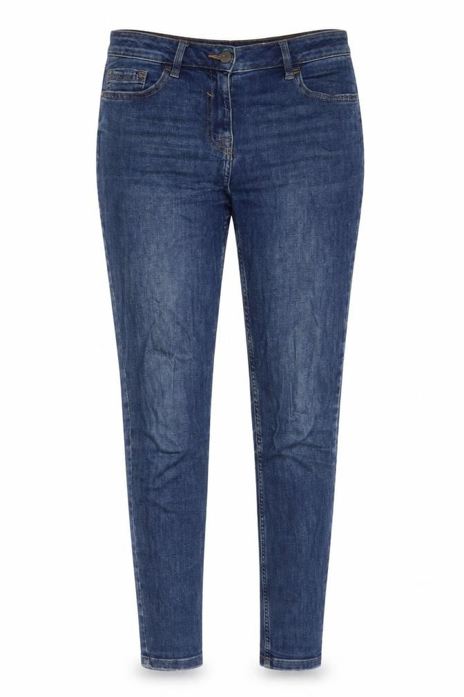 Next Womens Blue Cotton Skinny Jeans Size 10 L31 in Regular Zip