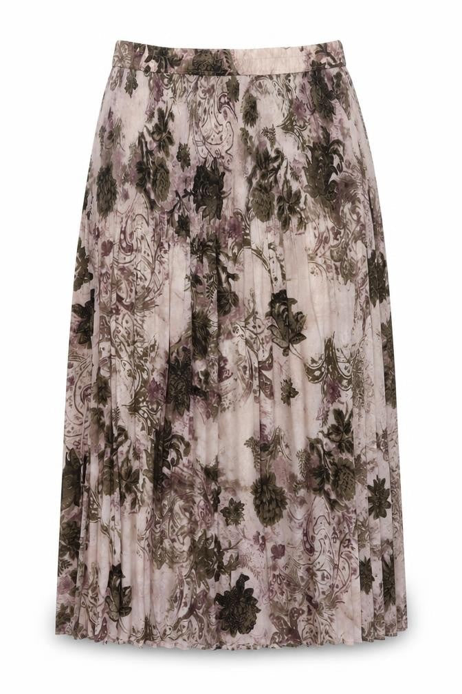 LUCIA Womens Multicoloured Geometric Polyester A-Line Skirt Size 14 - Rouched Elasticated Waist