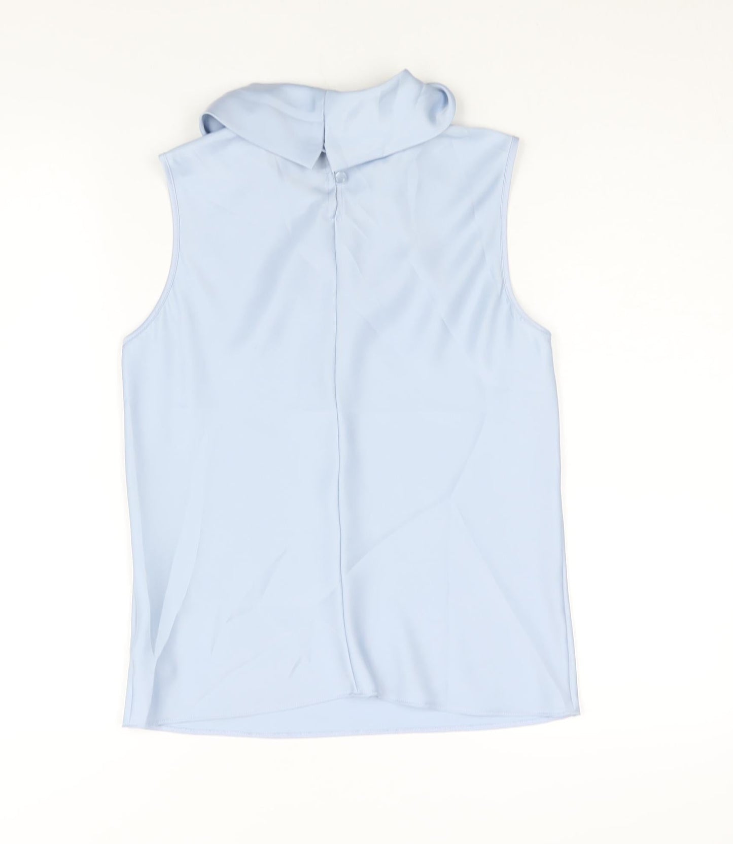 Marks and Spencer Womens Blue Polyester Camisole Blouse Size 10 Roll Neck