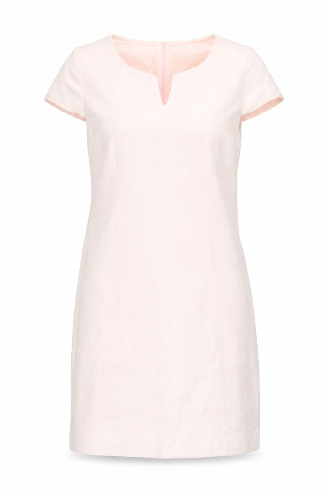 Oui Womens Pink Polyamide Shift Size 14 V-Neck Zip