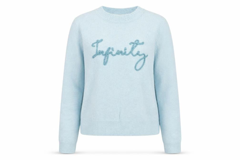 Springfield Womens Blue Mock Neck Acrylic Pullover Jumper Size L - Infinity