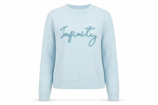 Springfield Womens Blue Mock Neck Acrylic Pullover Jumper Size L - Infinity