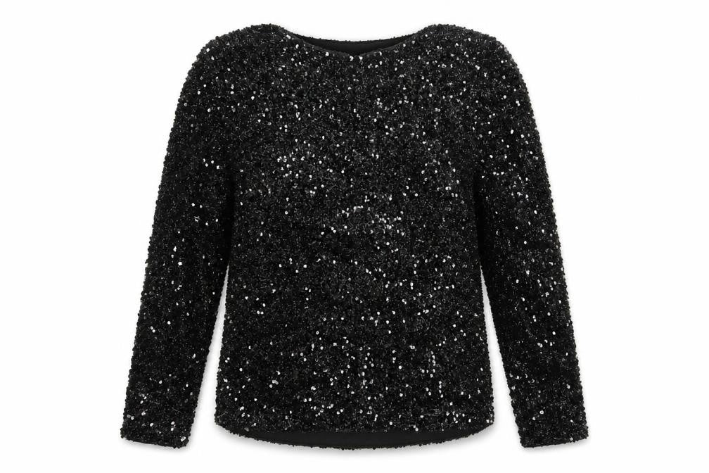 Wardrobe Womens Black V-Neck Acrylic Pullover Jumper Size 16 - Satin Lace Detail Size 16-18