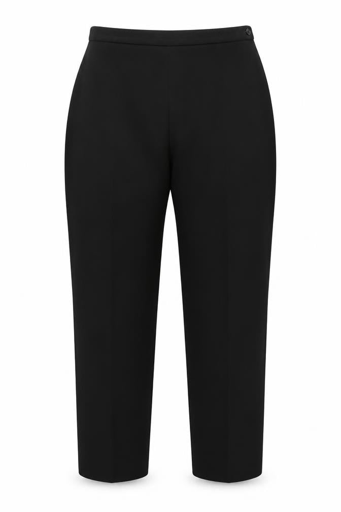 AMARANTO Womens Black Polyester Trousers Size 16 L29 in Regular Zip