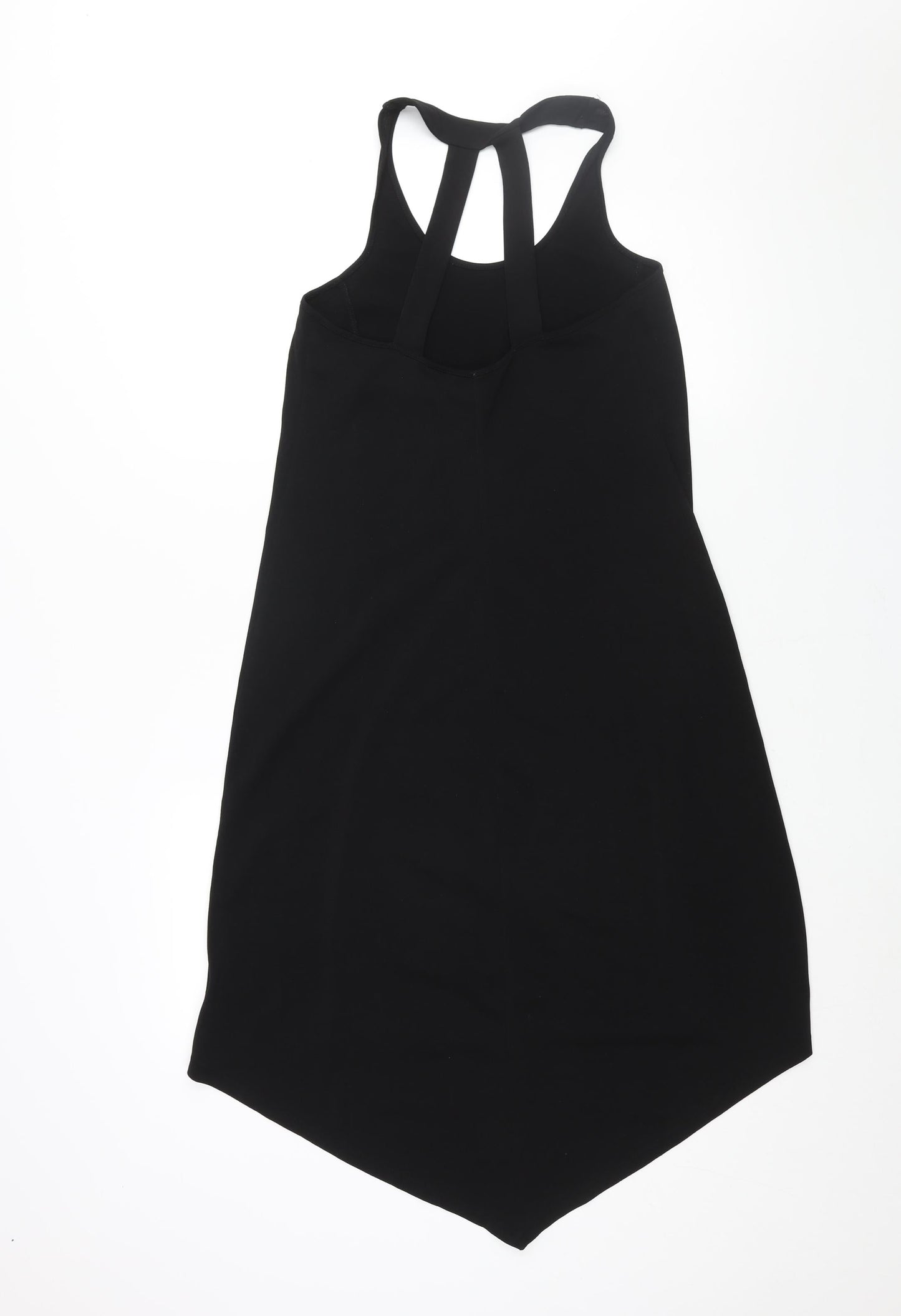 Sparkle & Fade Womens Black Polyester Shift Size XS Scoop Neck Pullover