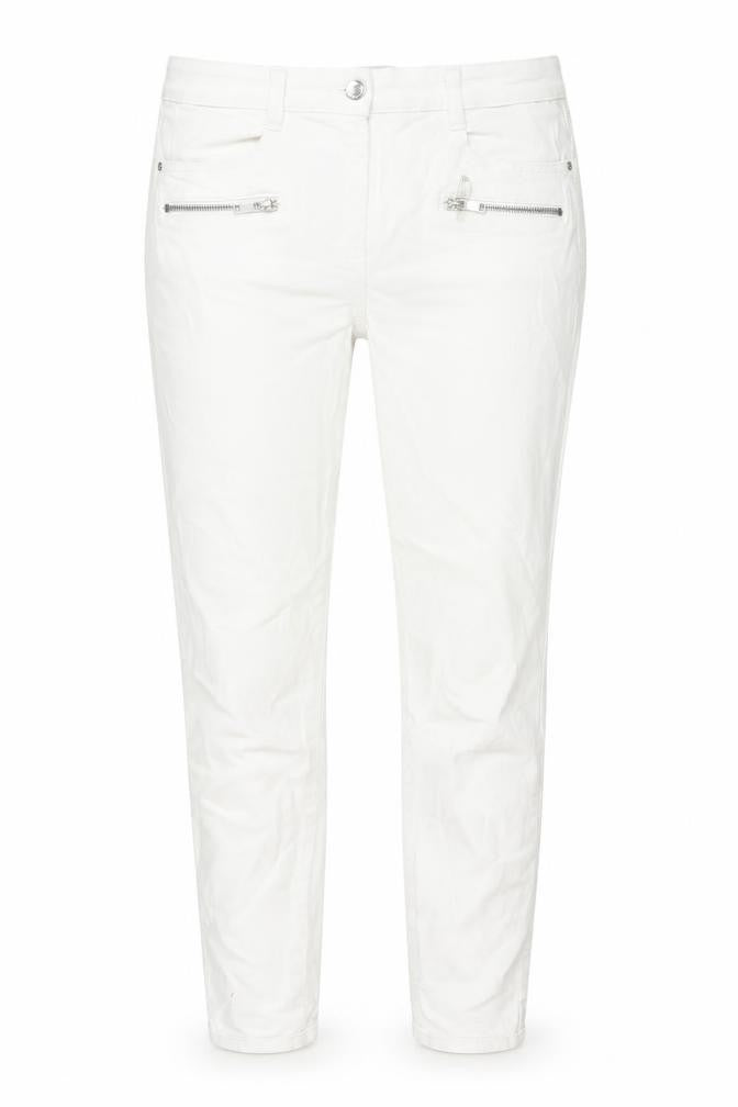 Next Womens White Cotton Skinny Jeans Size 10 L27 in Regular Zip