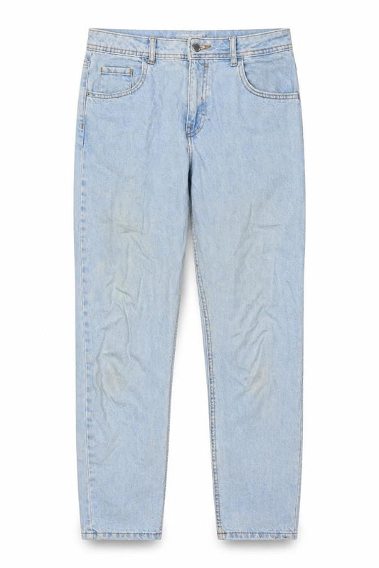 Denim & Co. Womens Blue Cotton Straight Jeans Size 12 L26 in Regular Zip