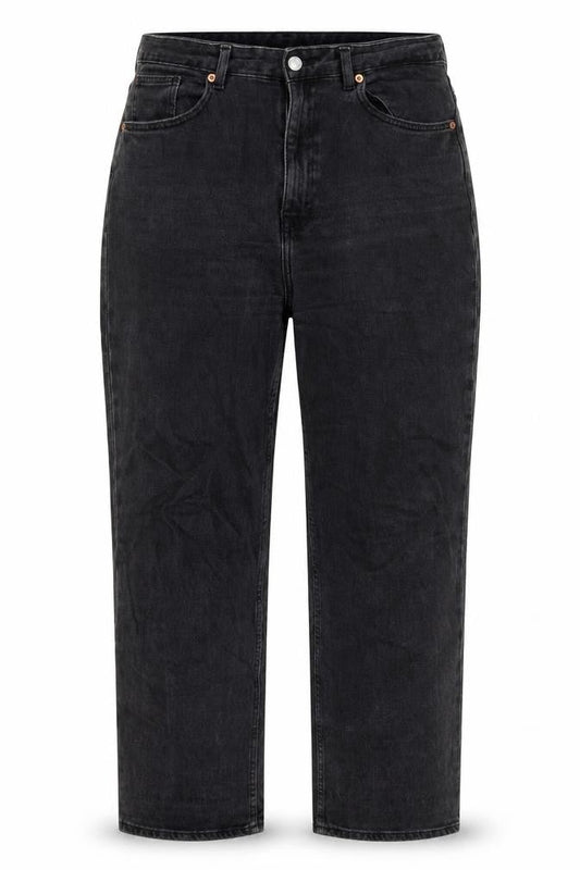 H&M Womens Black Cotton Mom Jeans Size 32 in L28 in Regular Zip