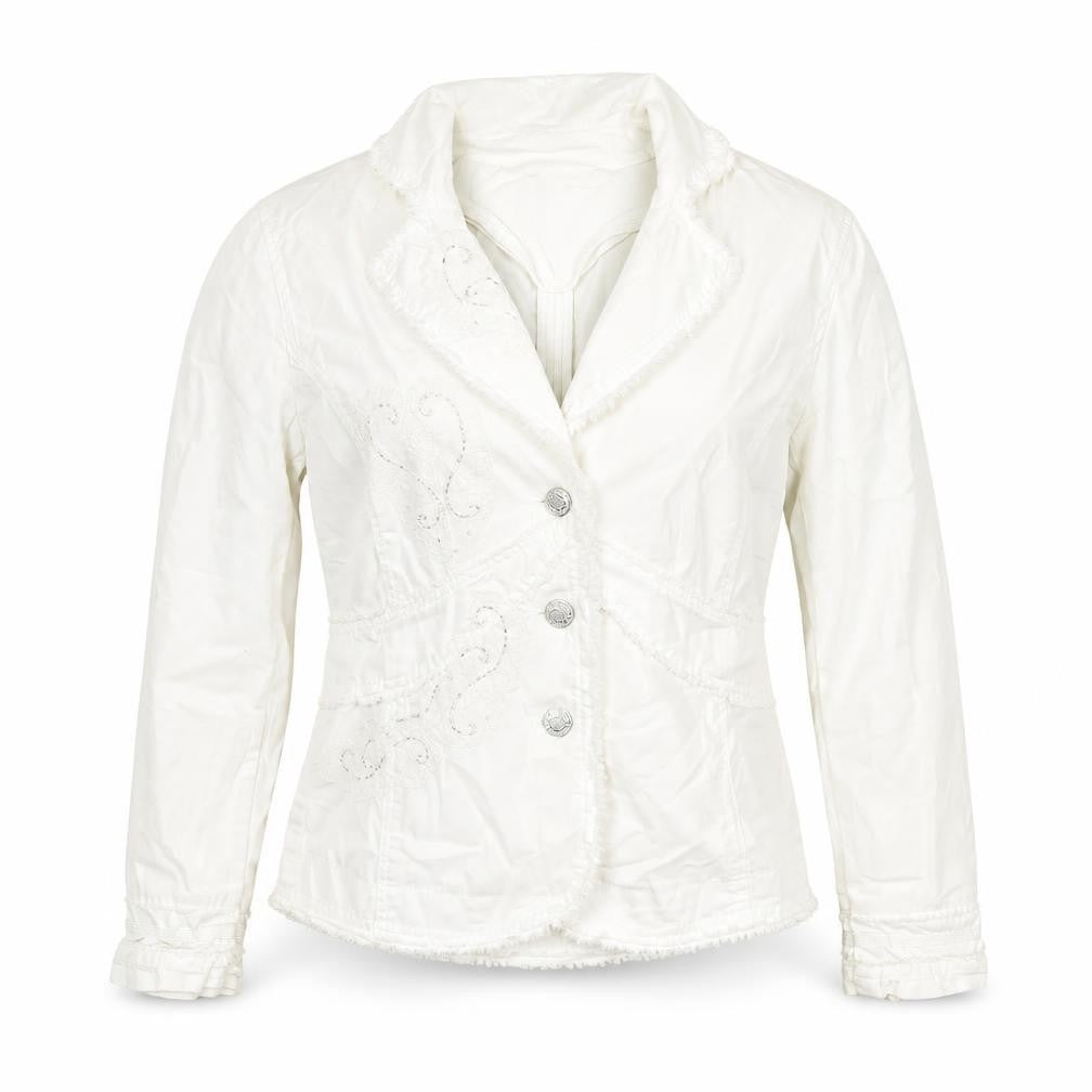 M&Co Womens White Jacket Size 12 Button