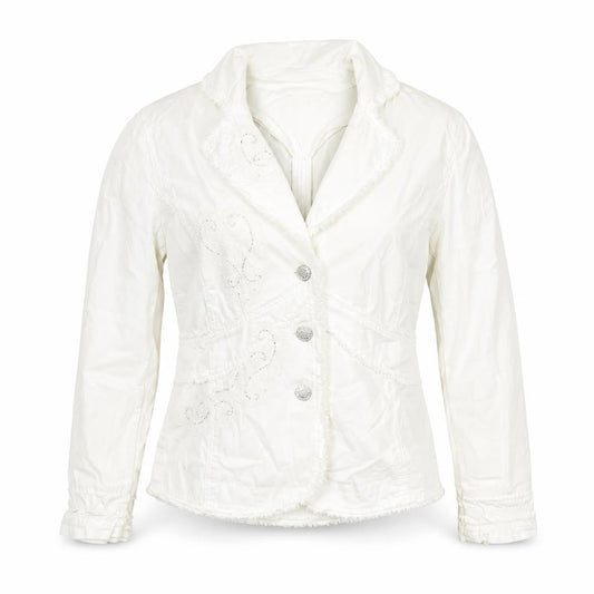 M&Co Womens White Jacket Size 12 Button