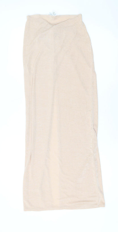 Topshop Womens Pink Polyester Maxi Skirt Size 6