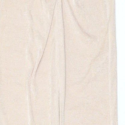 Topshop Womens Pink Polyester Maxi Skirt Size 6