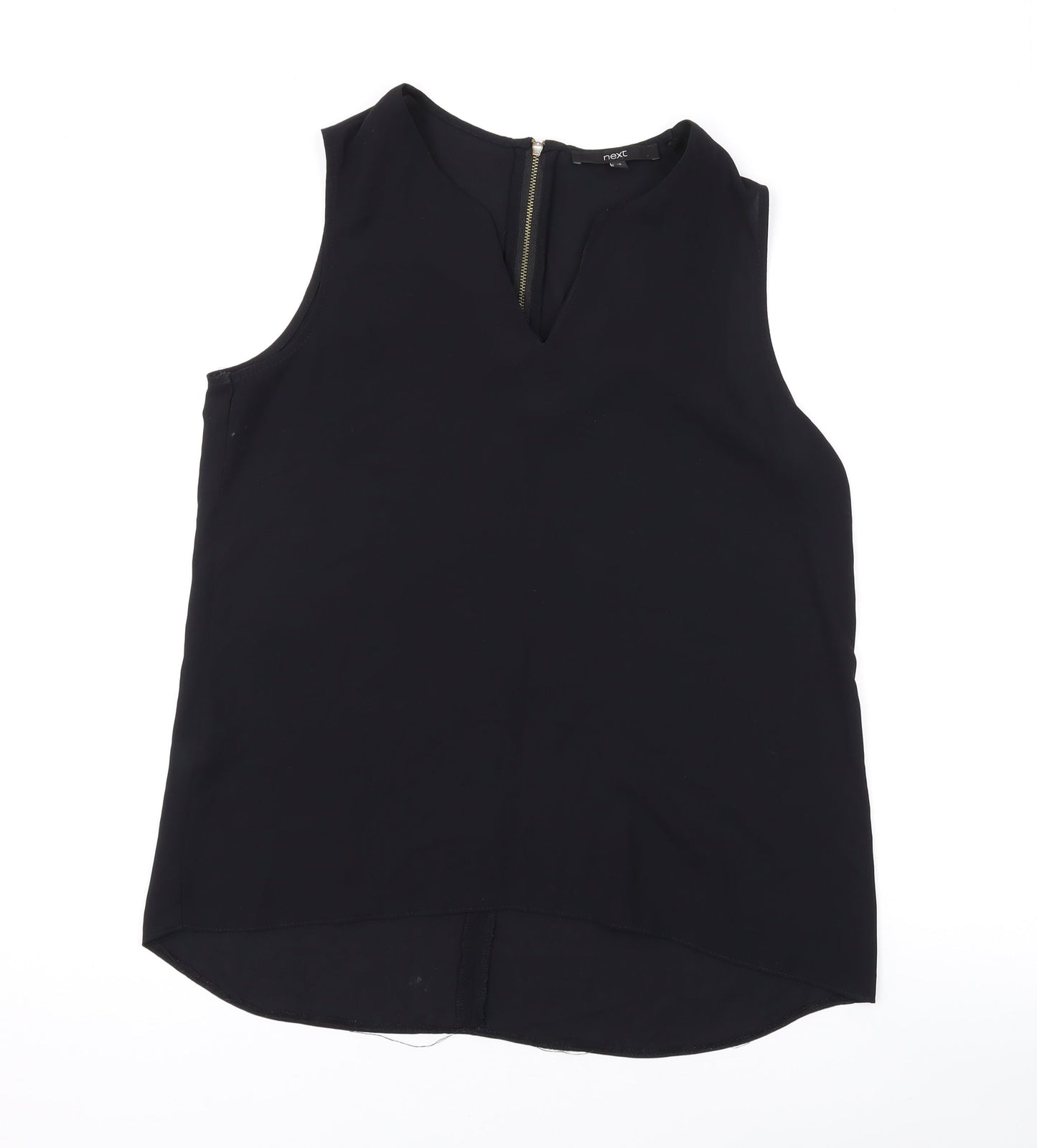 NEXT Womens Black Polyester Basic Tank Size 10 V-Neck