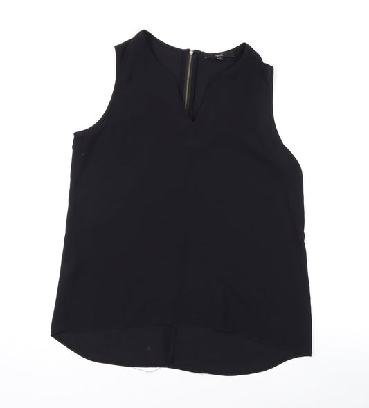 NEXT Womens Black Polyester Basic Tank Size 10 V-Neck