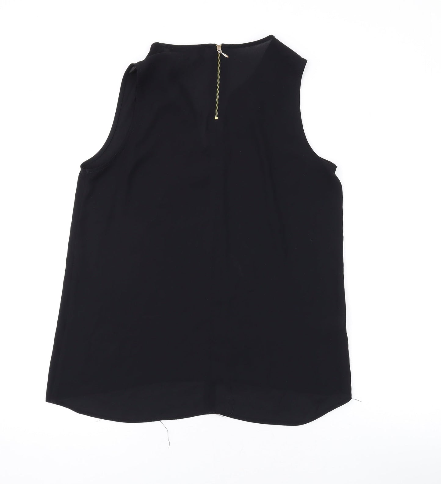NEXT Womens Black Polyester Basic Tank Size 10 V-Neck