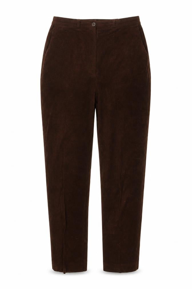 Bonmarché Womens Brown Polyester Trousers Size 16 L28 in Regular Zip