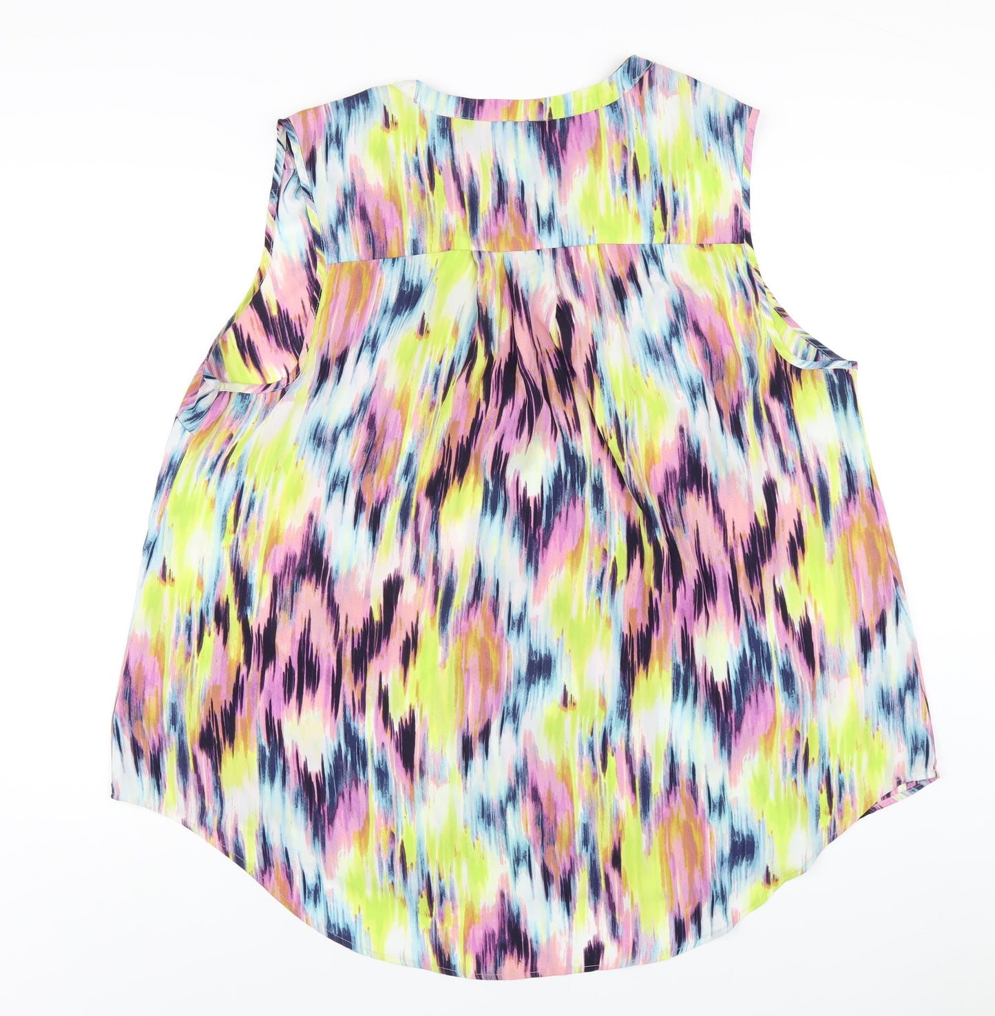 Torrid Womens Multicoloured Geometric Polyester Basic T-Shirt Size 22 V-Neck