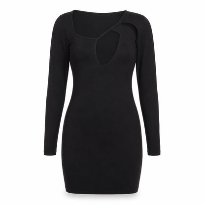 PRETTYLITTLETHING Womens Black Polyester Bodycon Size 8 Round Neck Pullover