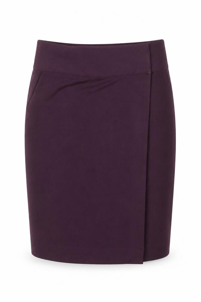 NEXT Womens Purple Polyester Straight & Pencil Skirt Size 10 Button