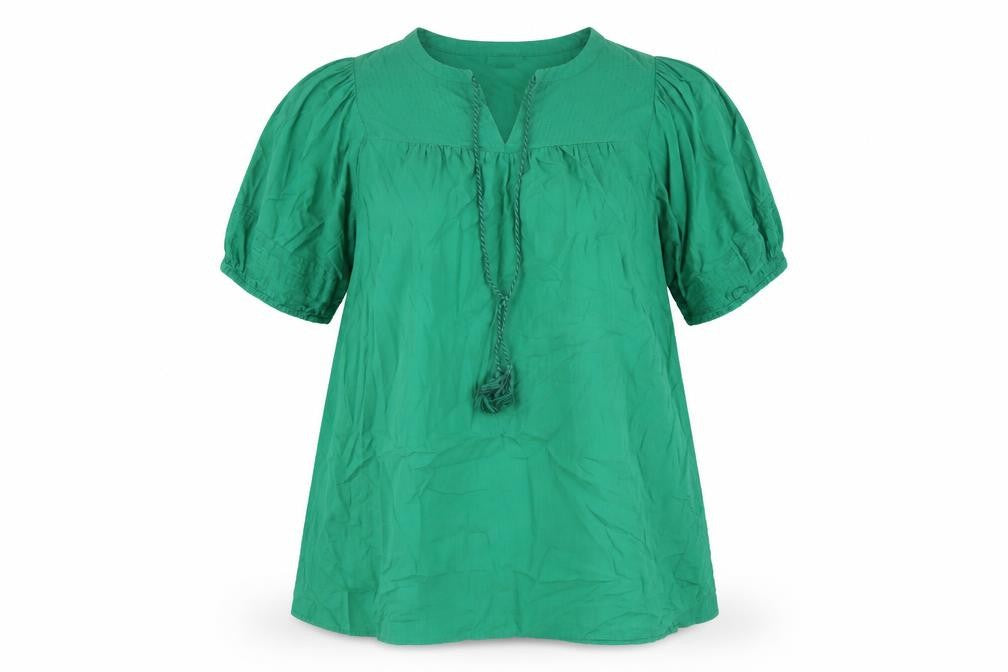 Knox Rose Womens Green Cotton A-Line Size 2XL V-Neck Pullover