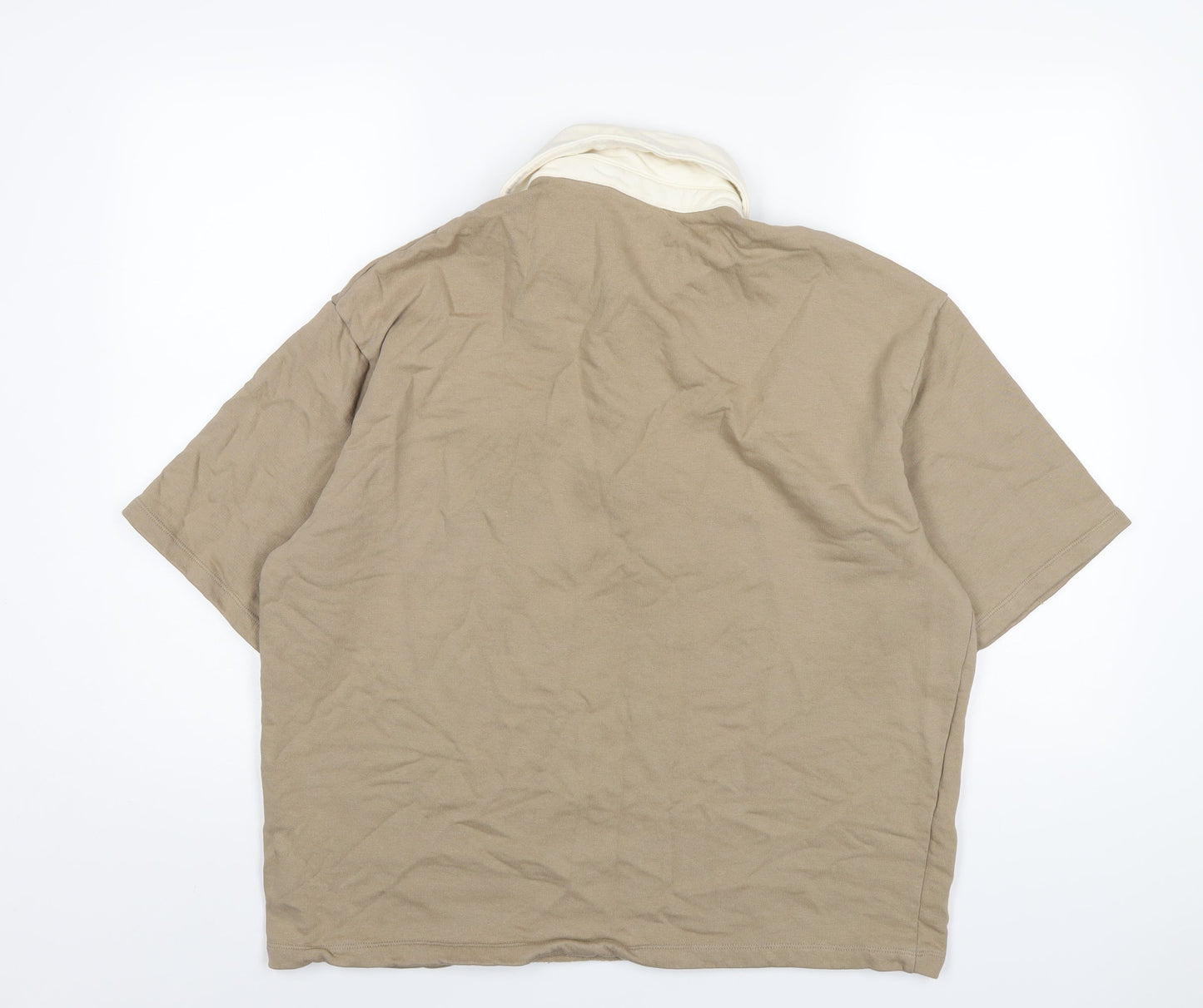 ASOS Womens Brown Cotton Pullover Sweatshirt Size M Button