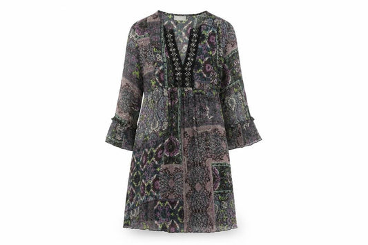 Wallis Womens Multicoloured Geometric Polyester A-Line Size M V-Neck Pullover