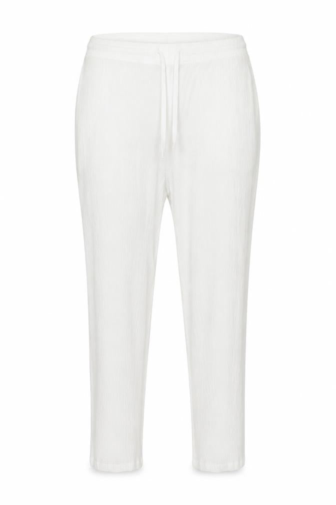 Damart Womens White Viscose Trousers Size 18 L29 in Regular Drawstring