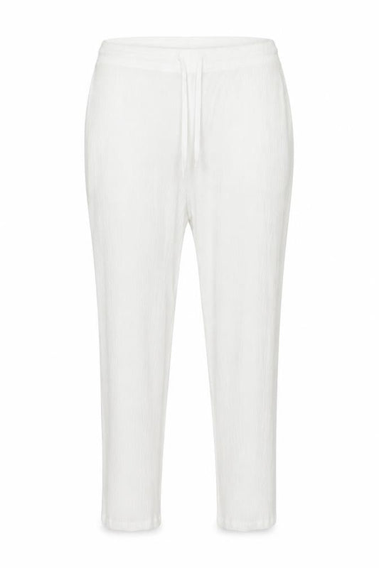 Damart Womens White Viscose Trousers Size 18 L29 in Regular Drawstring