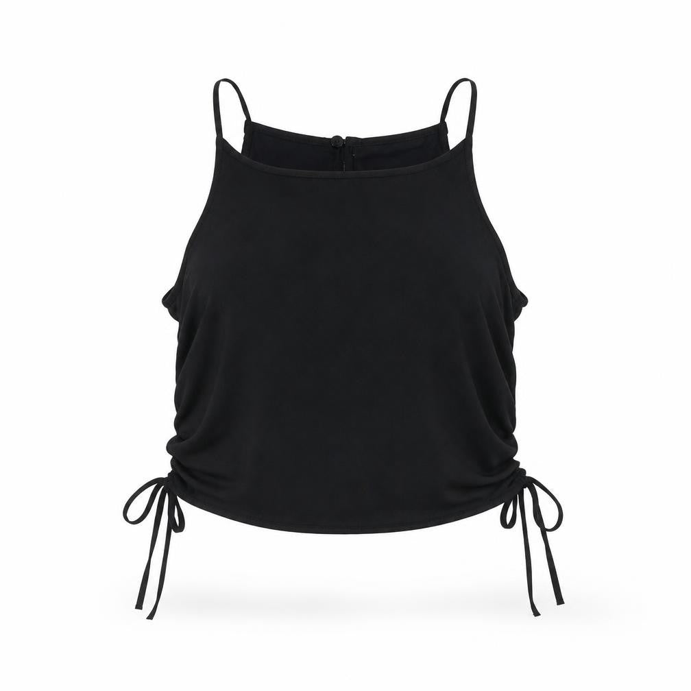 Zara Womens Black Polyester Basic T-Shirt Size M Round Neck