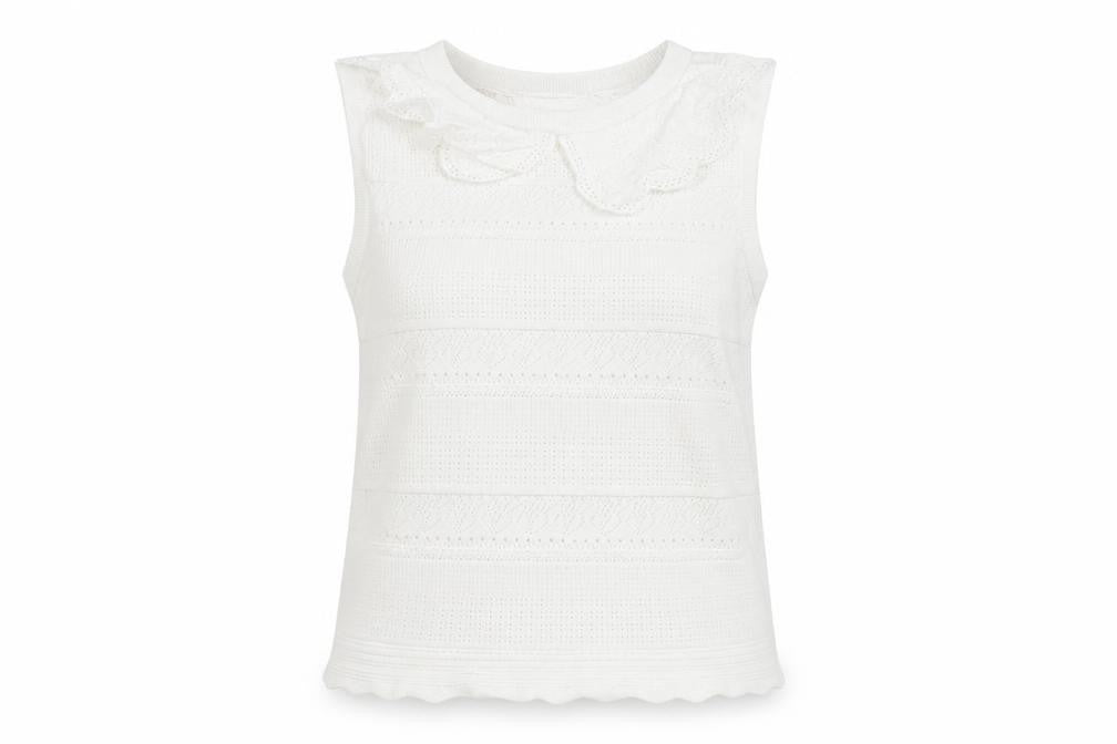 Apricot Womens White Viscose Basic T-Shirt Size 10 Round Neck