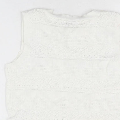 Apricot Womens White Viscose Basic T-Shirt Size 10 Round Neck