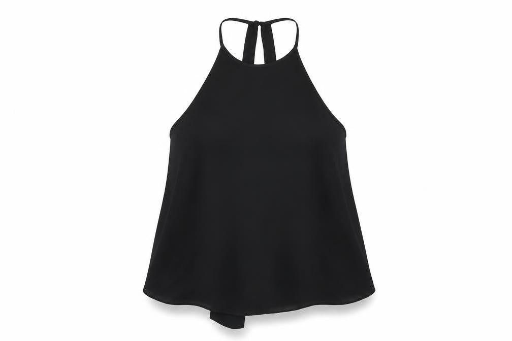 Zara Womens Black Polyester Basic T-Shirt Size XS Round Neck