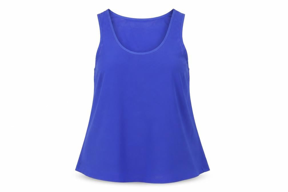 ASOS Womens Blue Polyester Basic T-Shirt Size 8 Scoop Neck