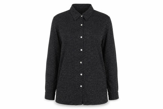 Modern Classics Womens Black Polyamide Basic Button-Up Size 16 Collared