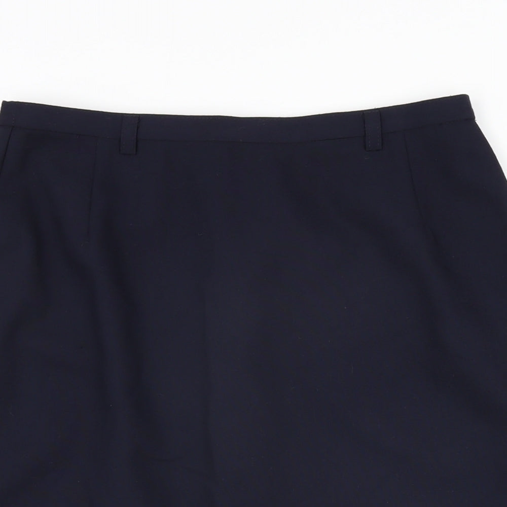Paul Seperates Womens Blue Polyester Straight & Pencil Skirt Size 12 Zip