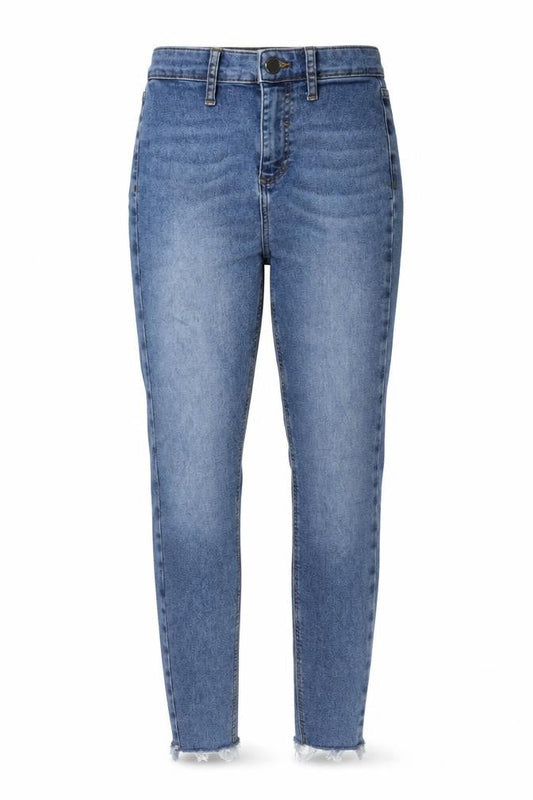 River Island Womens Blue Cotton Skinny Jeans Size 8 L26 in Regular Button